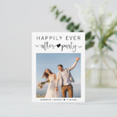 写真モダンの後結婚のパーティー披露宴 ポストカード (スタンド正面)