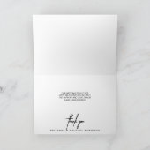 写真モダンの手書き感謝の言葉 サンキューカード (内部)