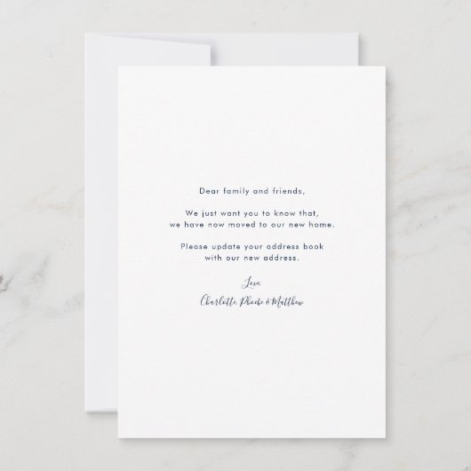 写真モダンの新しいアドレスの移動告知 (裏面)