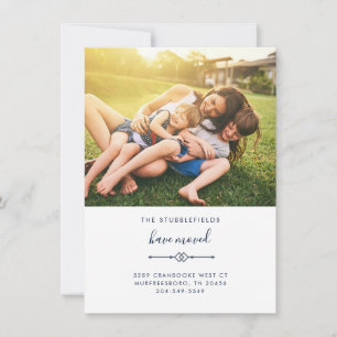 写真モダンの新しいアドレスの移動告知