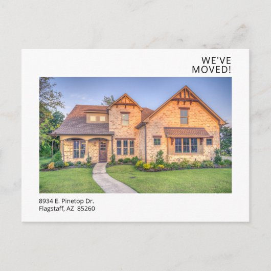 写真モダンの新しいホーム ポストカード (正面)