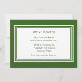 写真モダンの新しいホーム 案内状 (裏面)