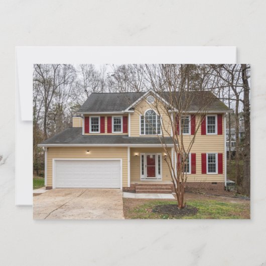 写真モダンの新しいホーム 案内状 (裏面)