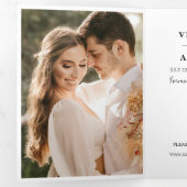 写真モダンの日付を保存結婚する 三つ折り案内状 (内部最初)