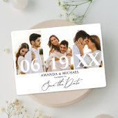 写真モダンの日付を保存結婚する 招待状