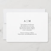 写真モダンの日付を保存結婚する 招待状 (裏面)