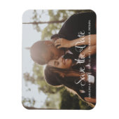 写真モダンの日付を保存 マグネット (縦)