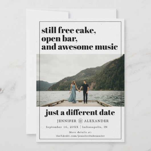 写真モダンの日付を変更する セーブザデート (正面)