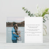 写真モダンの日付カードの変更 サンキューカード (スタンド正面)