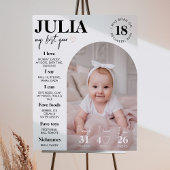 写真モダンの最初の年のマイルストーン記号 ポスター