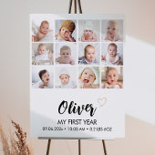 写真モダンの最初の年のマイルストーン記号 ポスター