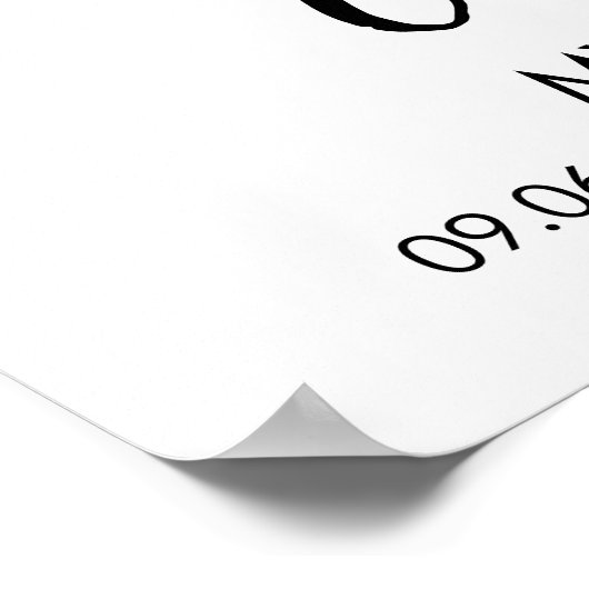 写真モダンの最初の年のマイルストーン記号 ポスター (角)