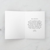 写真モダンの破線の卒業 サンキューカード (内部)