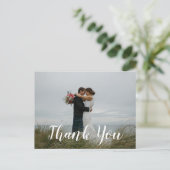写真モダンの結婚ありがとうはがき ポストカード (スタンド正面)