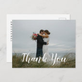 写真モダンの結婚ありがとうはがき ポストカード (正面/裏面)
