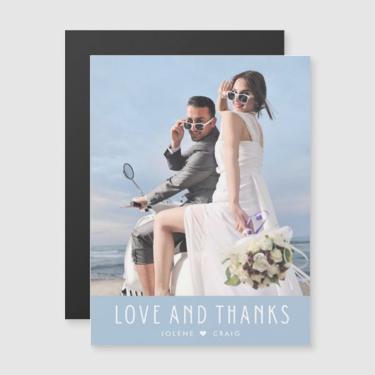 写真モダンの結婚ありがとう (正面/裏面)