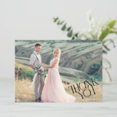 写真モダンの結婚ありがとう サンキューカード (スタンド正面)