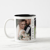 写真モダンの結婚ありがとう ツートーンマグカップ (左)