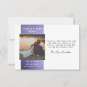 写真モダンの結婚ありがとう ノートカード (正面)