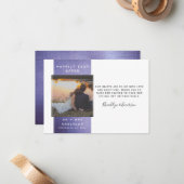 写真モダンの結婚ありがとう ノートカード (正面/裏面インサイチュ)