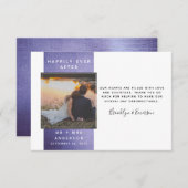 写真モダンの結婚ありがとう ノートカード (正面/裏面)