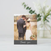 写真モダンの結婚ありがとう ポストカード (スタンド正面)