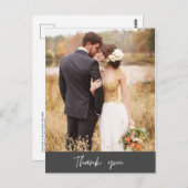 写真モダンの結婚ありがとう ポストカード (正面/裏面)