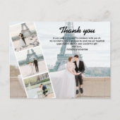 写真モダンの結婚ありがとう ポストカード (正面)