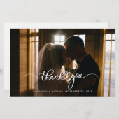 写真モダンの結婚ありがとう 便箋 (正面/裏面)