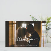 写真モダンの結婚ありがとう 便箋 (スタンド正面)