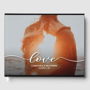 写真モダンの結婚ゲストブック ゲストブック