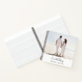 写真モダンの結婚ゲストブック ノートブック (内部)