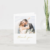 写真モダンの結婚サンキューカードテンプレート サンキューカード (正面)