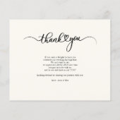 写真モダンの結婚サンキューカード (裏面)