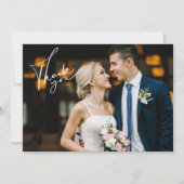 写真モダンの結婚サンキューカード カード (正面)