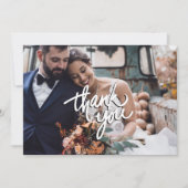 写真モダンの結婚サンキューカード サンキューカード (正面)