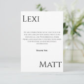 写真モダンの結婚サンキューカード サンキューカード (スタンド正面)