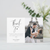 写真モダンの結婚サンキューカード サンキューカード (スタンド正面)