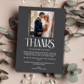 写真モダンの結婚サンキューカード サンキューカード