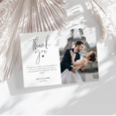 写真モダンの結婚サンキューカード サンキューカード