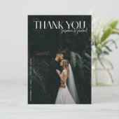 写真モダンの結婚サンキューカードWノート サンキューカード (スタンド正面)