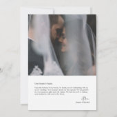 写真モダンの結婚サンキューカードWノート サンキューカード (裏面)