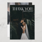 写真モダンの結婚サンキューカードWノート サンキューカード (正面/裏面)