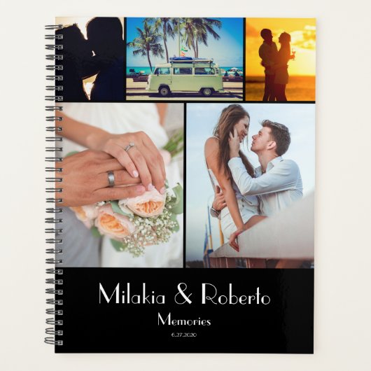 写真モダンの結婚ハネムーン旅行記念 プランナー手帳 (正面)