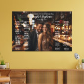 写真モダンの結婚座席表 キャンバスプリント (インサイチュ (リビング))