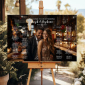 写真モダンの結婚座席表 キャンバスプリント