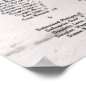 写真モダンの結婚座席表 ポスター (角)