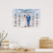 写真モダンの結婚座席表 ポスター (キッチン)