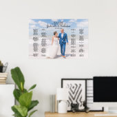 写真モダンの結婚座席表 ポスター (ホームオフィス)