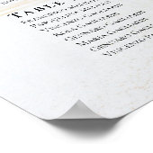 写真モダンの結婚座席表、24表 ポスター (角)